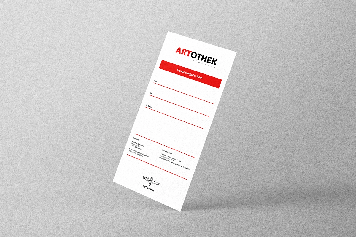 Artothek Wiesbaden Geschenkgutschein